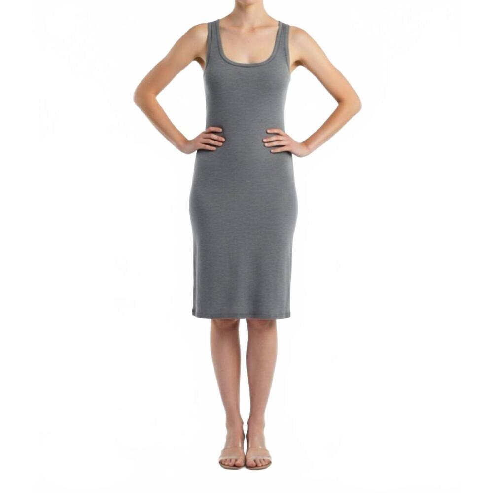NEW SKIMS soft lounge mini dress in heather gray - Picture 2 of 4